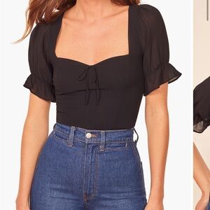 Reformation Black Women's Delvan Top - 12